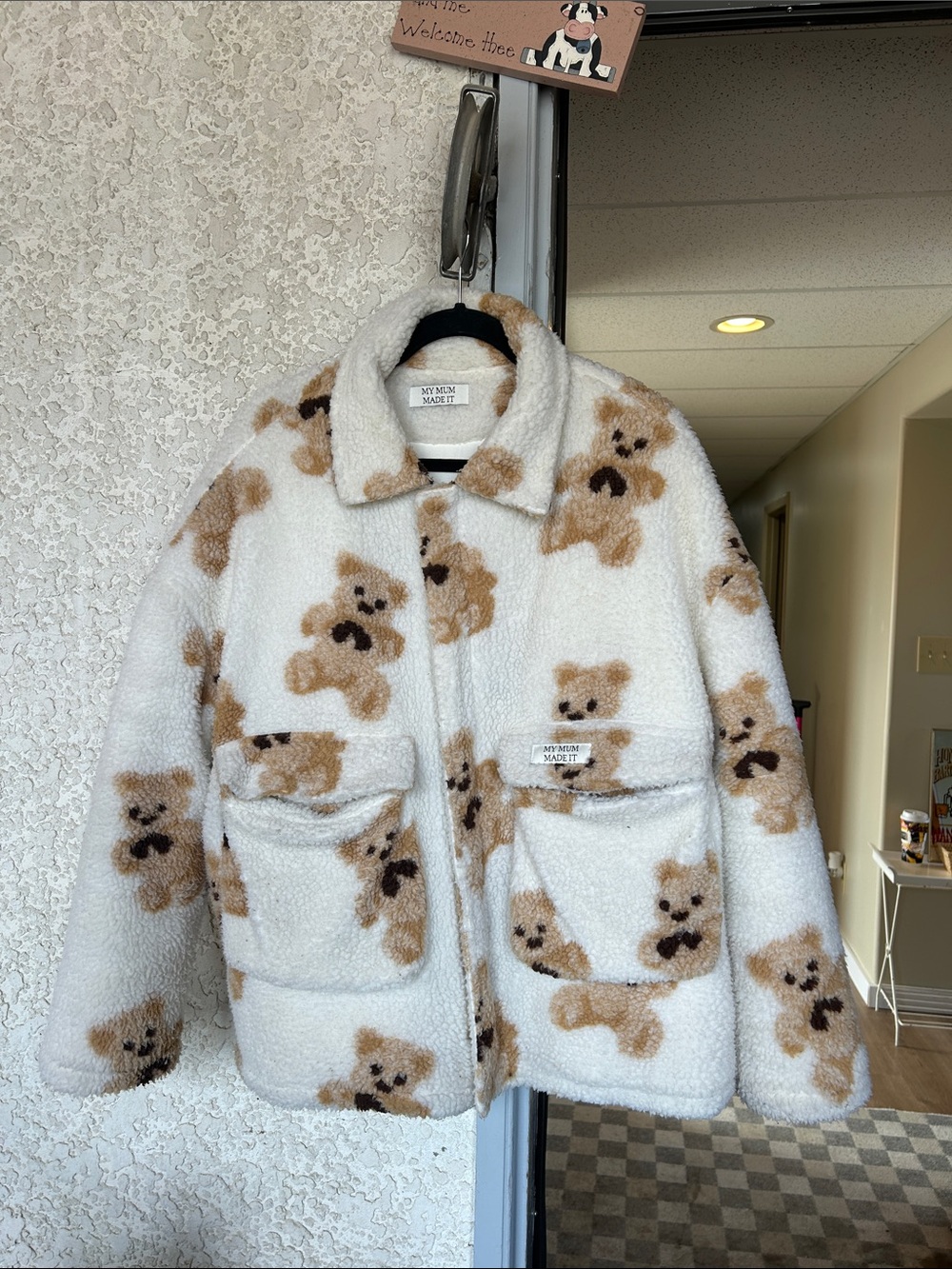 Plush Teddy- “MY MUM MADE IT COAT”